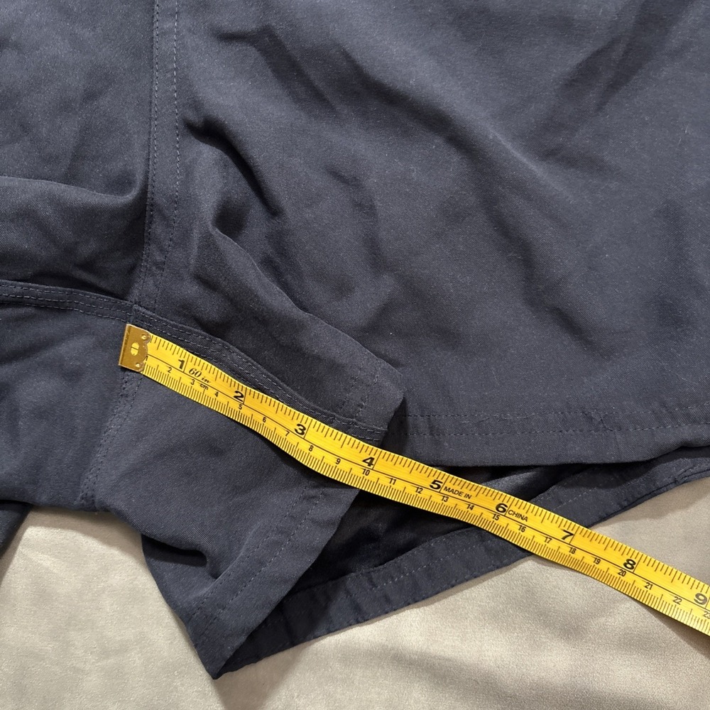 NWT VTG Nike Swim Trunks Shorts Mens XXL Navy Blue Y2K Lined 4" - Picture 8 of 11